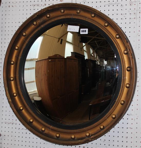 Convex gilt mirror